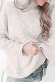 Casual Solid Patchwork Basic Half A Turtleneck Sweater(4 Colors)