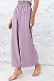 Fashion Solid Loose High Waist Wide Leg Solid Color Bottoms(12 Colors)