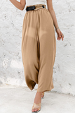 Fashion Solid Loose High Waist Wide Leg Solid Color Bottoms(12 Colors)