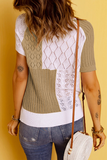 Casual Solid Patchwork O Neck Sweaters(8 Colors)