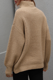 Casual Solid Patchwork Turtleneck Sweater(6 Colors)