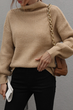 Casual Solid Patchwork Turtleneck Sweater(6 Colors)