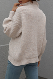 Casual Solid Patchwork Turtleneck Sweater(6 Colors)