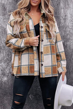 Casual Plaid Patchwork Turndown Collar Blouses(5 Colors)