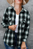 Casual Plaid Patchwork Turndown Collar Blouses(6 Colors)