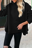 Casual Solid Patchwork Turtleneck Hoodies(6 Colors)