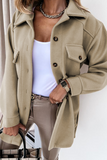 Casual Solid Patchwork Turndown Collar Outerwear(9 Colors)