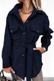 Casual Solid Patchwork Turndown Collar Outerwear(9 Colors)