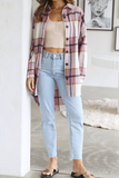 Casual Plaid Patchwork Turndown Collar Tops(5 Colors)