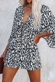 Fashion Elegant Striped Print Strap Design V Neck Loose Jumpsuits(6 Colors)