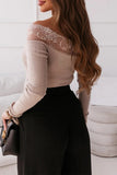 Fashion Sexy Solid Lace Off the Shoulder Tops(5 Colors)