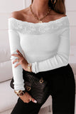 Fashion Sexy Solid Lace Off the Shoulder Tops(5 Colors)