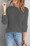 Casual Solid Patchwork O Neck Sweaters(8 Colors)