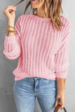 Casual Solid Patchwork O Neck Sweaters(8 Colors)