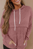 Fashion Solid Color O Neck Hoodies(4 Colors)