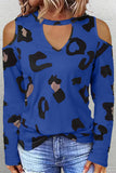 Casual Street Leopard Printing O Neck Tops(6 Colors)