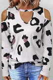 Casual Street Leopard Printing O Neck Tops(6 Colors)