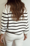 Casual Sportswear Striped Patchwork O Neck Sweaters(3 Colors)