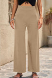 Casual Straight Mid Waist Straight Solid Color Bottoms(6 Colors)