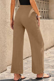 Casual Straight Mid Waist Straight Solid Color Bottoms(6 Colors)