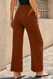 Casual Straight Mid Waist Straight Solid Color Bottoms(6 Colors)