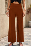 Casual Straight Mid Waist Straight Solid Color Bottoms(6 Colors)