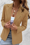 Casual Solid Buttons Turn-back Collar Outerwear(7 Colors)