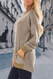 Casual Elegant Solid Contrast O Neck Hoodies(11 Colors)