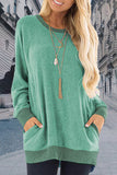 Casual Elegant Solid Contrast O Neck Hoodies(11 Colors)