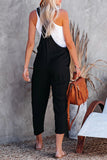 Casual Simplicity Solid Patchwork Loose Jumpsuits