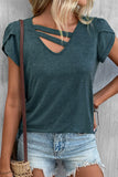 Casual Simplicity Solid Solid Color V Neck T-Shirts