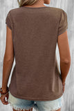 Casual Simplicity Solid Solid Color V Neck T-Shirts