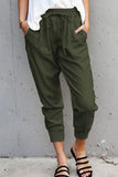 Fashion Casual Solid Patchwork Loose Mid Waist Pencil Bottoms