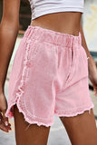 Casual Street Solid Make Old High Waist Loose Denim Shorts