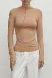 Casual Simplicity Solid Half A Turtleneck Tops