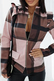 Casual Plaid Contrast Half A Turtleneck Outerwear