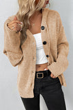 Casual Solid Buttons Hooded Collar Tops