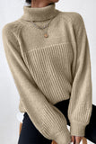 Casual Solid Patchwork Turtleneck Sweaters(6 Colors)