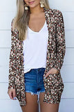 Casual Geometric Printing Cardigan Collar Outerwear