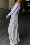 Casual Solid Pocket U Neck Loose Jumpsuits