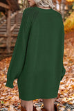 Elegant Solid Hollowed Out O Neck Long Sleeve Dresses(12 Colors)