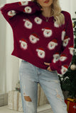 Casual Santa Claus Patchwork O Neck Sweaters(10 Colors)