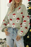 Casual Santa Claus Patchwork O Neck Sweaters(10 Colors)