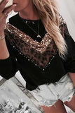 shirtstylespot Leopard Stitching Sweatshirt