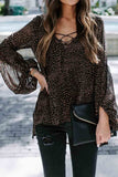 Leopard Print Long Sleeve Top