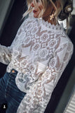 shirtstylespot Solid Lace Tops (2 Colors)