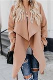 shirtstylespot Wild Solid Color Trench Coat