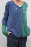 shirtstylespot Loose Stitching Knitted Sweater