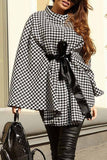 shirtstylespot Loose Lace Plaid Cloak