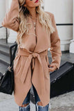 shirtstylespot Wild Solid Color Trench Coat